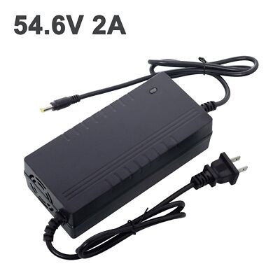 54.6V 2A Charger for 48V Electric Bike Ebike Li-ion Battery DC 5.5x2.1mm Charger