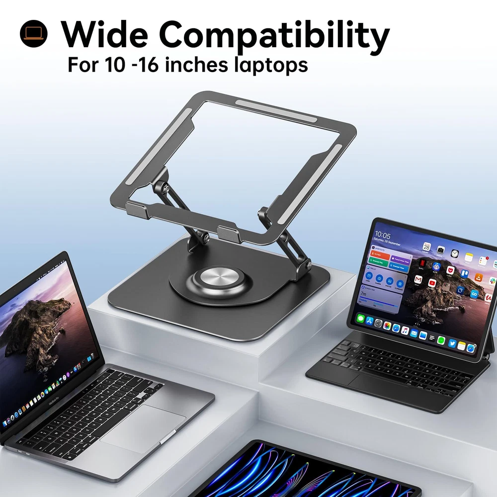 Adjustable 360° Rotating Ergonomic Laptop Stand for Desk