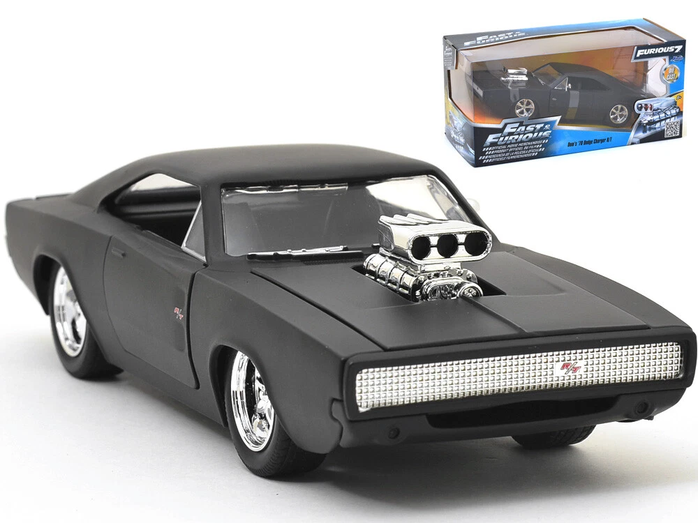 97174 FAST FURIOUS 7 DOM S 1970 DODGE CHARGER R T 1 24 MATTE BLACK VIN DIESEL