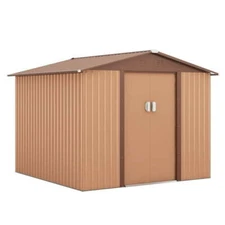 8' x 8' Storage Shed Outdoor Large Backyard Garden Steel Utility Tool Shed