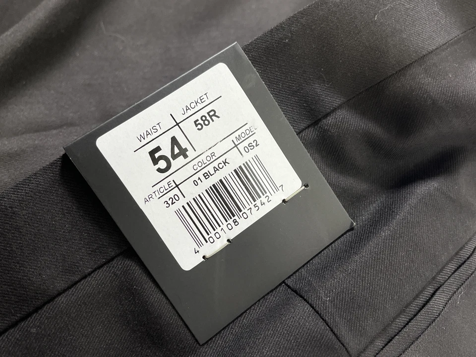 Pantalones de vestir negros Angelo Rossi para hombre talla 54x37 NUEVO Foto 2 de 4