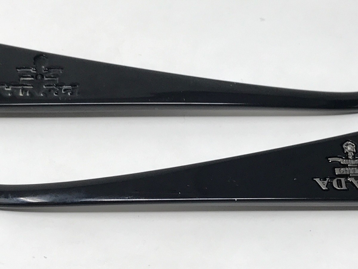Prada Black Gloss Temple Arm with Silver Logo Replacement temples Prada Replacement temples Prada PR 19ZS  main image 3