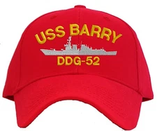 USS Barry DDG-52 Embroidered Baseball Cap - Available in 7 Colors - Hat