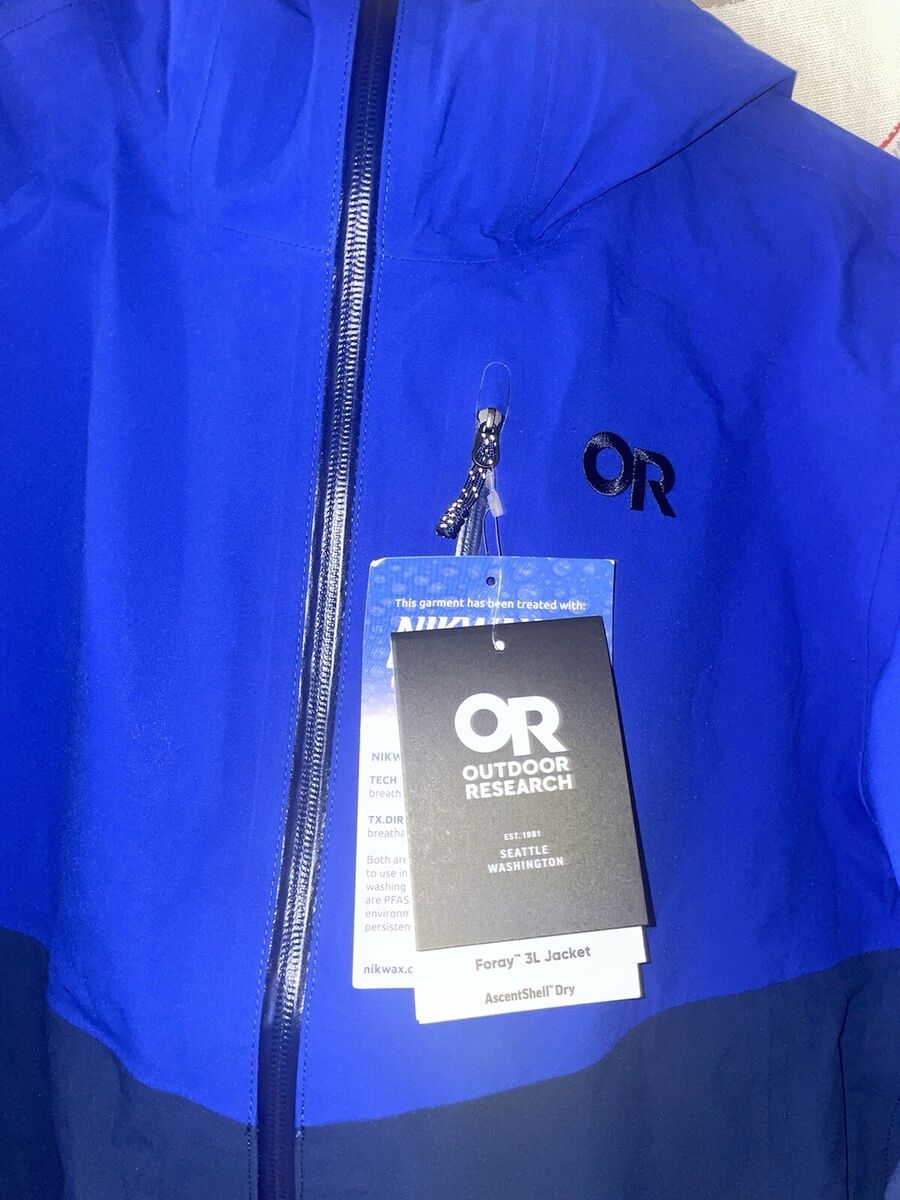 NWT! 2024 Outdoor Research Men's Foray 3L Jacket Topaz NWT! 2024 Outdoor Research Men's Foray 3L Jacket Topaz