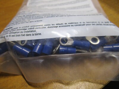 (100) 16-14 AWG #8 Stud Vinyl Insulated Butted Seam Funnel Entry Ring ...