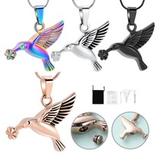Hummingbird Urn Necklace for Ashes for Women Men Keepsake Memorial Ashes Pendant