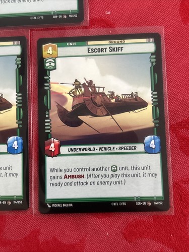 3x Star Wars Unlimited - Escort Skiff - 114/252 Spark of Rebellion x3 - Picture 4 of 6