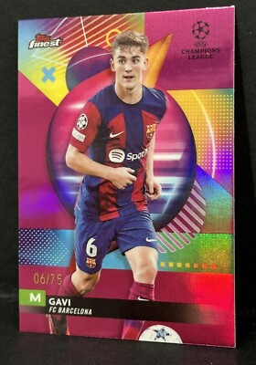 2023-24 Topps Finest UEFA Club Competition Barcelona Gavi Pink