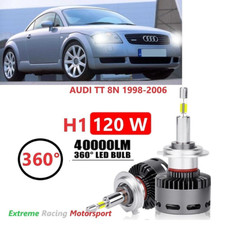 0000AUDI TT 8N LAMPADE LED FARI LENTICOLARI H1 12V 40000 LM 360° ULTRAWHITE CANB