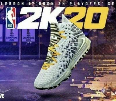 Nike LeBron 17 Bron 2K Playoffs Men\'s Size 6.5 White Multi basketball BQ3177-101 Nike Lebron 17 XVII Bron 2k Playoffs NBA 2k GAMER EXCLUSIVE  main image 3