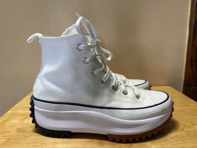 W7.5/M6 - Converse Run Star Hike Platform Sneakers White