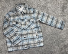 BNWT TOPSHOP OVERSIZED BRUSH CHECK LINED SHACKET SIZE S RRP £59 SOLD OUT