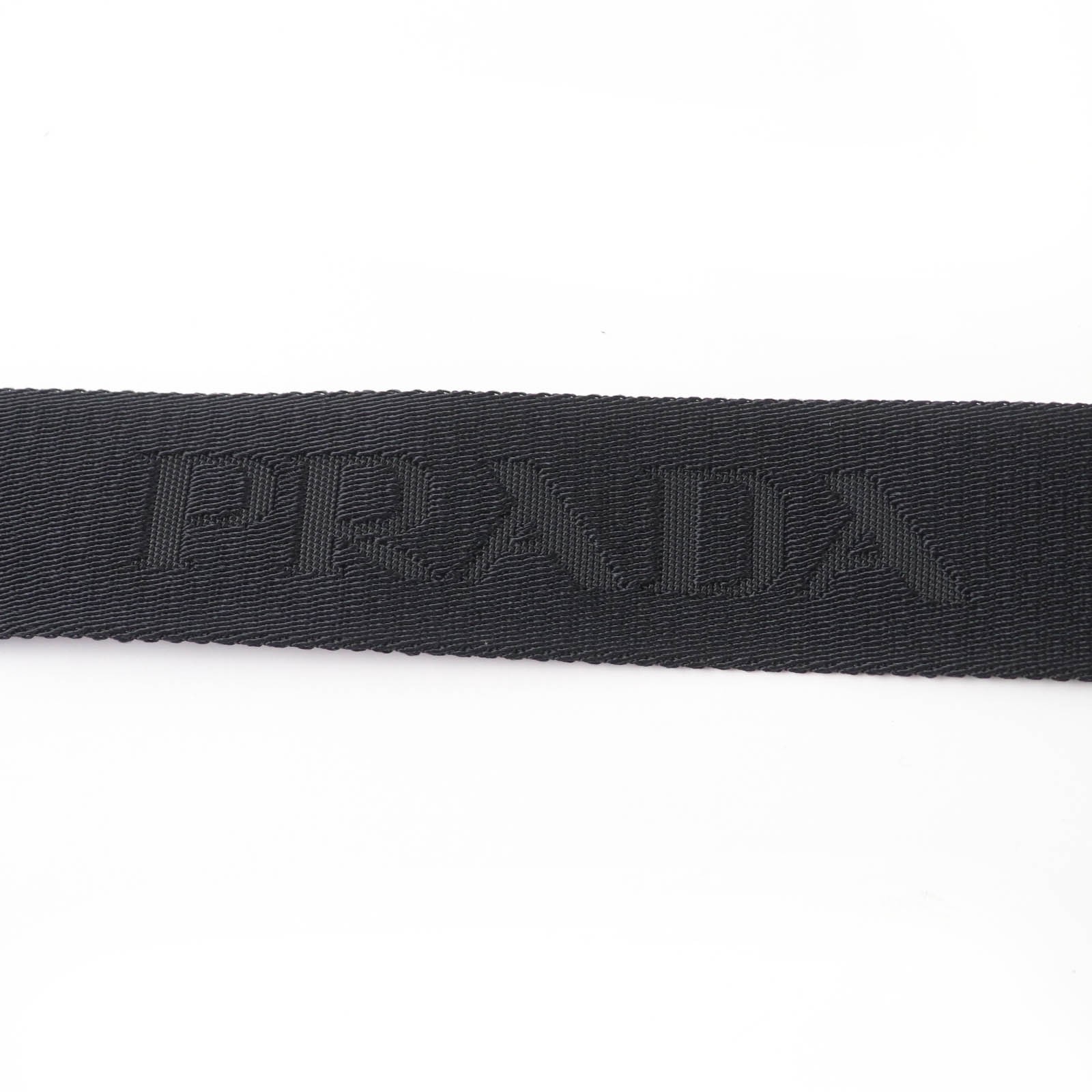 Excellent PRADA Shoulder Bag Crochet smartphone case pouch black Women 2ZT061 thumbnail 11