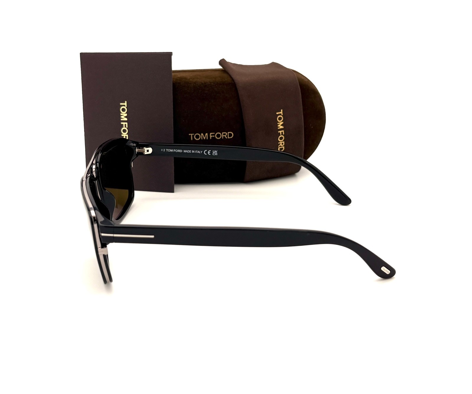 Tom Ford  ANDRES FT0780 01J Black  / Brown  58mm  Sunglasses image 4