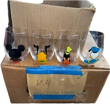 Disney Joy Jolt Stemless Glasses - Mickey Mouse and Friends Squad Set of 4