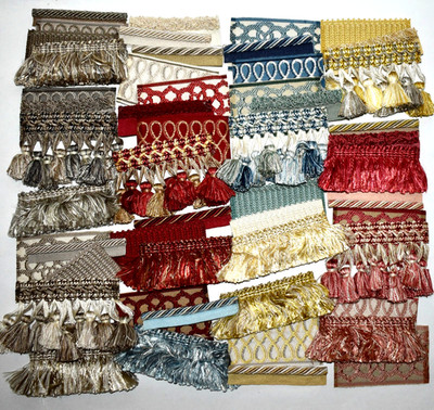 LOT 51 Pieces TRIM SAMPLES Trend JACLYN SMITH HOME Tassel Fringe Tape Cord