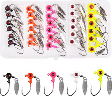 Crappie Jigs Heads for Fishing, Crappie Jig Hook Lures with Underspin Spinner Bl