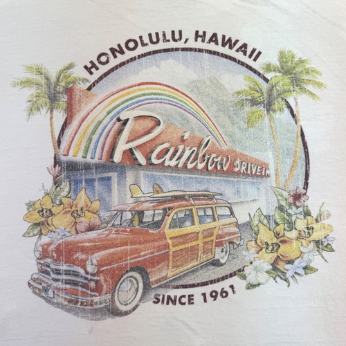 Honolulu Hawaii Rainbow Drive-In T-Shirt Adult Size Medium Graphic Tee