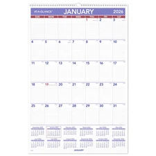 AT-A-GLANCE 2026 Monthly Wall Calendar, Large, 20" x 30"