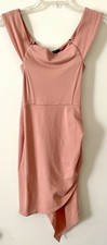 Forever 21  Women's Pencil Dress Size Medium, Varied Length Salmon Pink