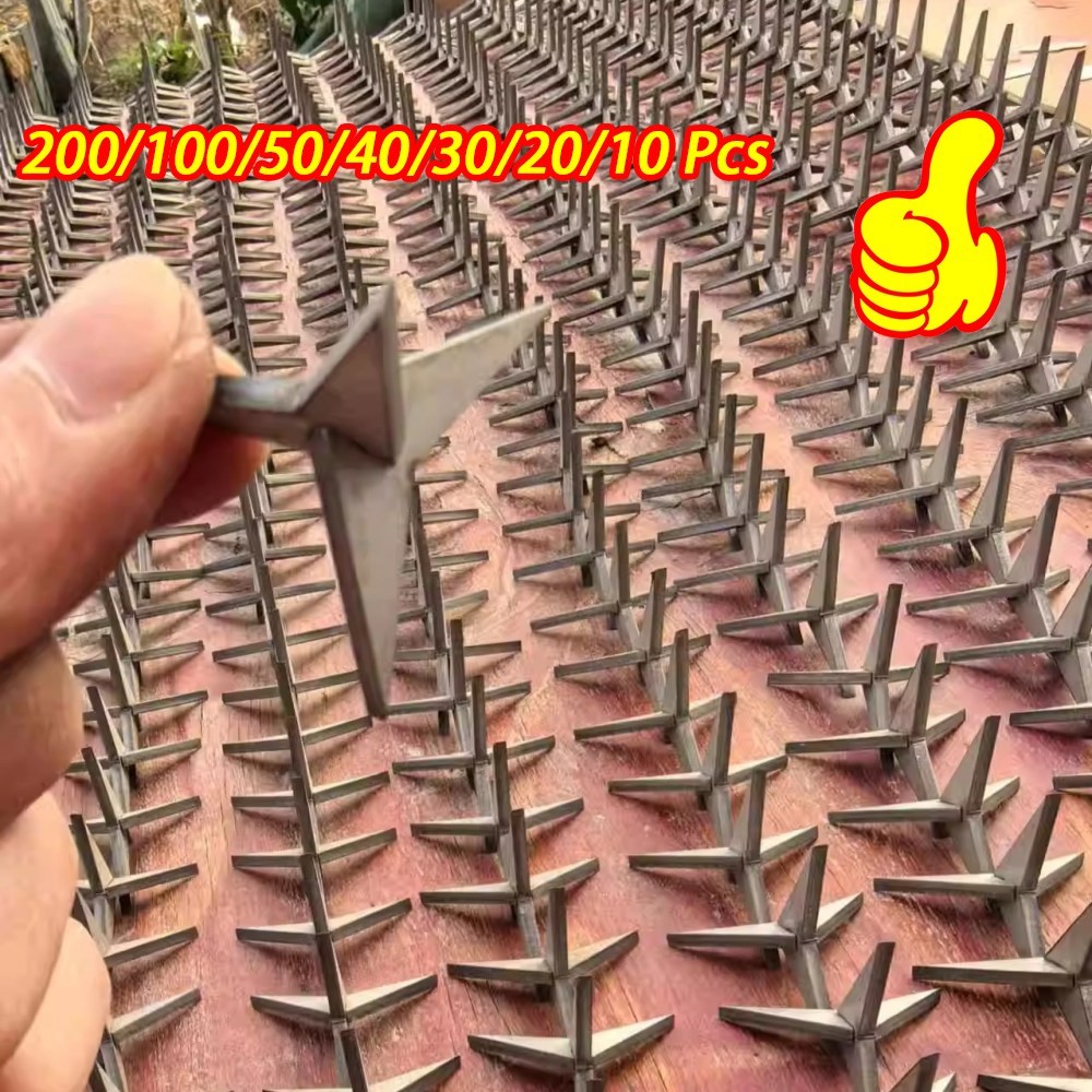 200PC Tire Puncture Spikes Heavy Portable Duty Carbon Steel Triangle Road Spikes