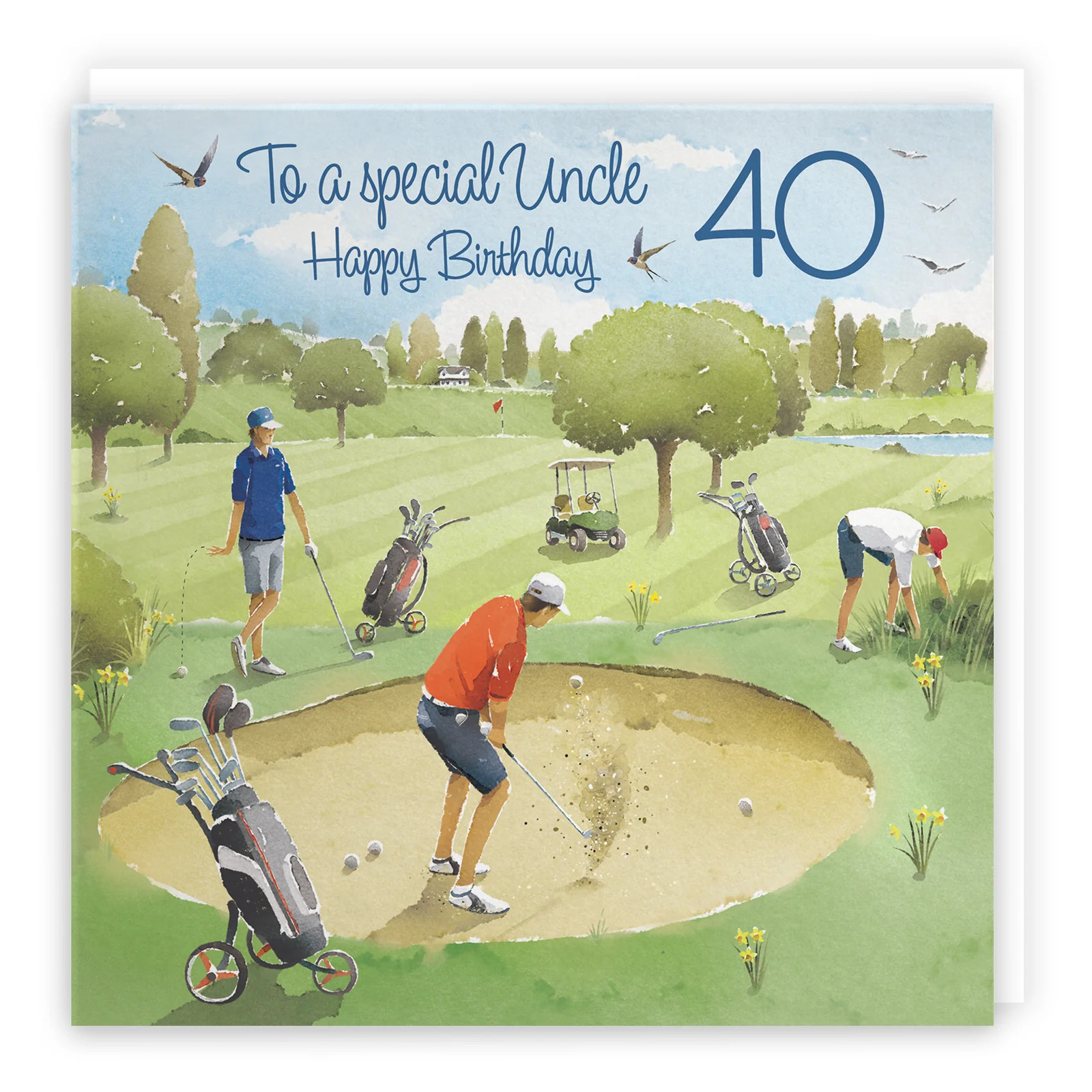40th Uncle Golfing Birthday Card Golf Bunker Milo's Gallery
