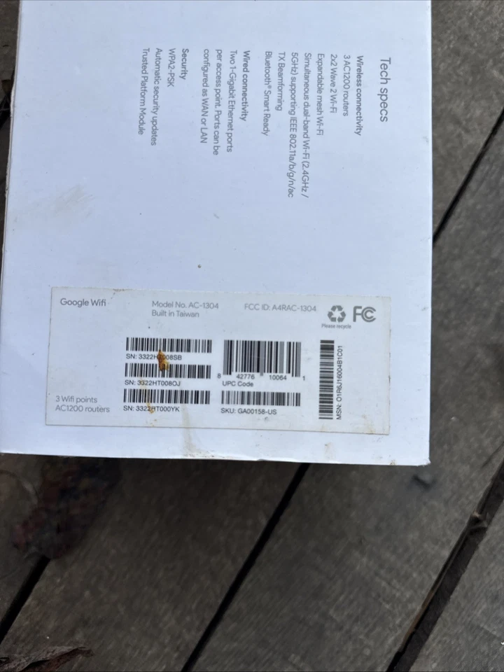 NEW Google Model AC-1304 AC1200 Wireless Router 3 Pack Home Wi-Fi Mesh System - Image 4 of 4