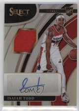 2021 Panini Select Rookie Jersey Silver Prizm /199 Isaiah Todd #RJ-ITD Auto 0q37