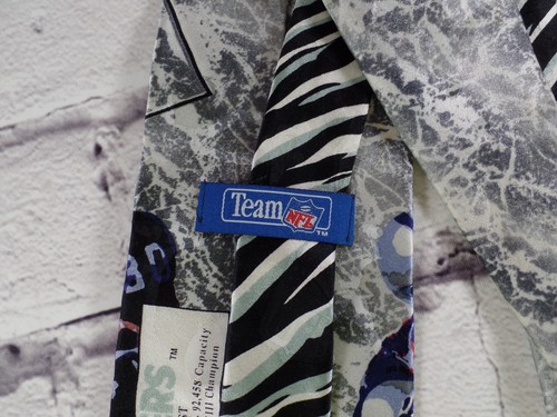 Vintage Team NFL Raiders Men's Silk Neck Tie Multicolor Graphic - Picture 7 of 10