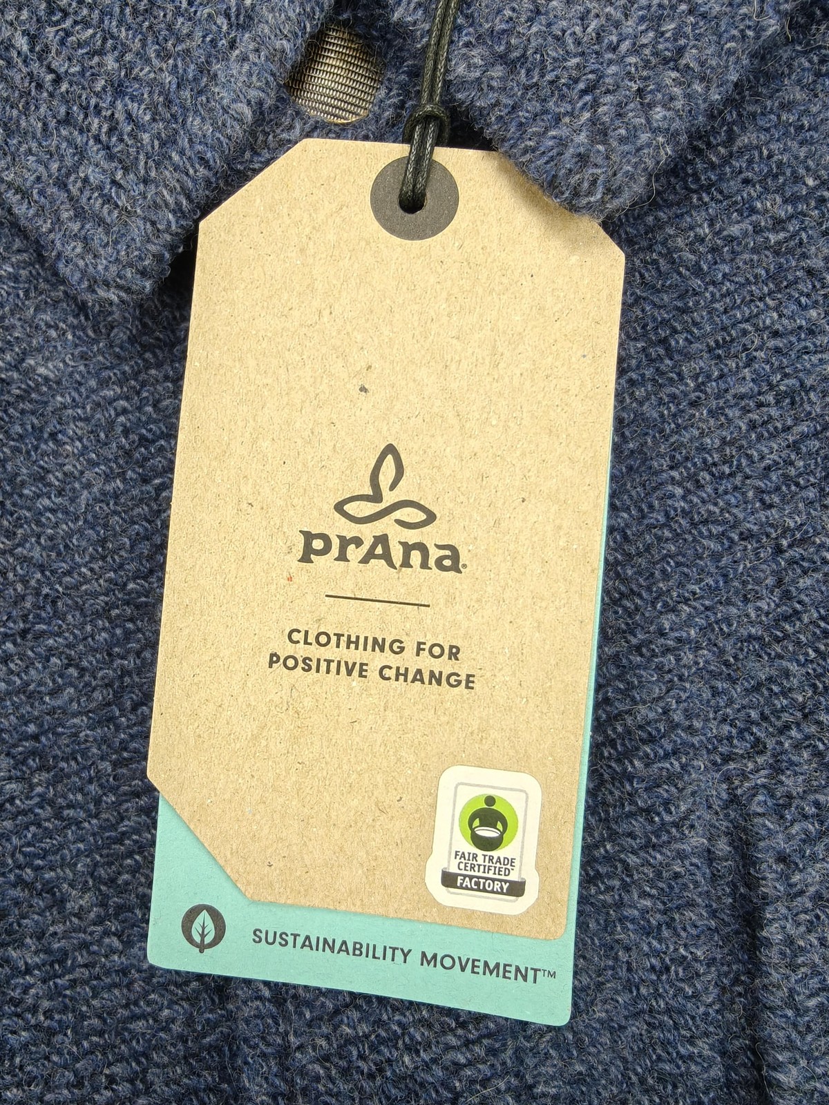prAna Jacket Mens XL Blue Heather IncrediWool Overshirt Slim Fit Shacket Lined