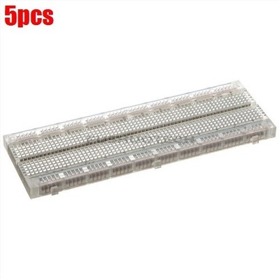 5Pcs MB-102 Transparent Material 830Point Bread Board Pcb Solderless New Ic of #