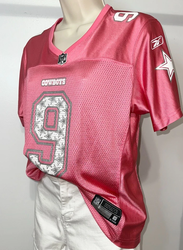 Camiseta deportiva NFL Dallas Cowboys Pink Sparkle “Tony Romo #9” Foto 3 de 4