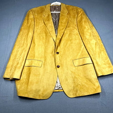 Ralph Lauren Men’s Tan Microfiber Suit jacket 46R Flat Front 32x32
