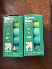 2 Boxes 120 Count Up Up Dog Waste Bags