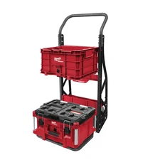 PACKOUT 20 In. 2-Wheel Utility Cart with Large Tool Box and Crate (3-Piece)
