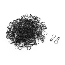 Metal Calabash Shape Craft Swing Tag DIY Safety Pins Hooks Needles Black 200pcs