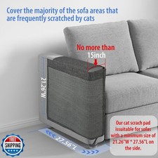 Reversible Cat Scratch Couch Protector Made of Natural Sisal for Ultimate Fur...