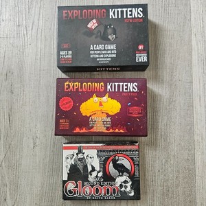 Exploding Kittens NSFW Party Pack + Gloom 2nd Edition Card Game Lot