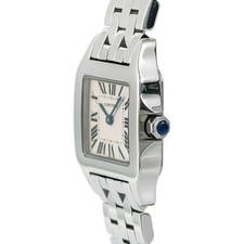 Cartier Santos Demoiselle W25064Z5 SS White Dial Quartz Women's Watch 22mm 3