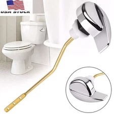 Easy Use Toilet Tank Flush Lever Replacement Side Mount Handle Lever Chrome