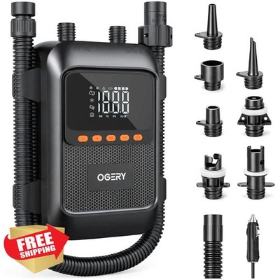 OGERY Electric SUP Pump Black 20 PSI Digital