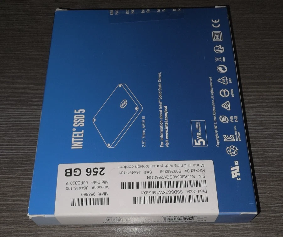 NEW Intel 545s 256GB M.2 Internal SSD SSDSC2KW256G8X1 BRAND NEW FACTORY SEALED - Image 3 of 4
