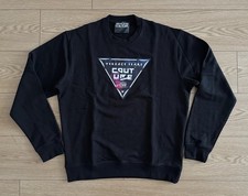 Versace Jeans Couture Sweatshirt XL Size Space Logo Patch Black Cotton