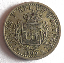 1900 PORTUGAL 100 REIS - Uncommon TYPE Coin - Lot B24