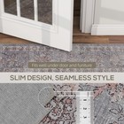 HOMCOM Area Rug 5x7, Washable Flower Print Floor Carpet, Grey and Brown — photo 8