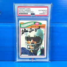 STEVE LARGENT 1977 Topps #177 Rookie RC Card Autograph PSA Auth AUTO Seattle HOF. rookie card picture