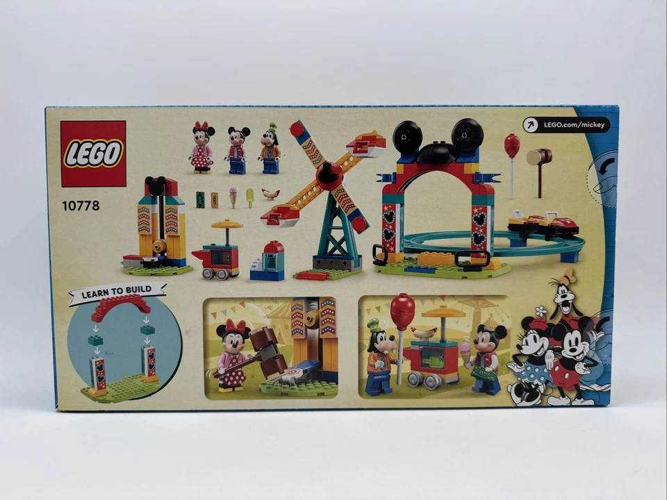 LEGO Disney 10778 Mickey, Minnie and Goofy's Fairground Fun New Factory Sealed - Image 2 of 2
