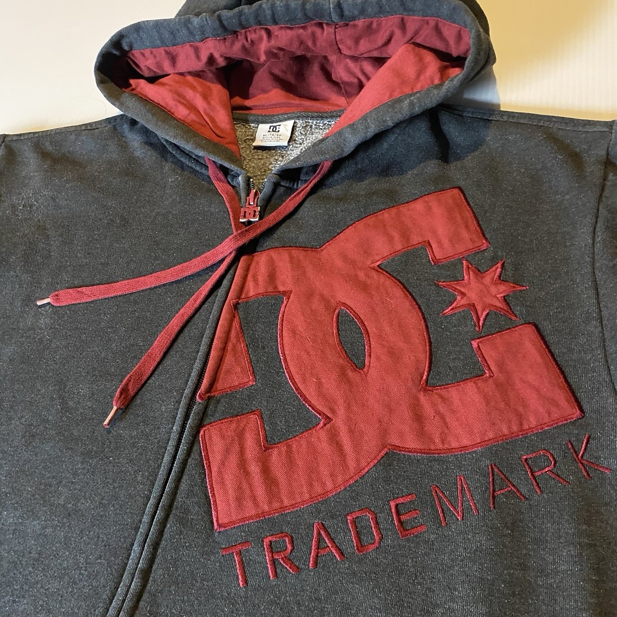 Vintage 2000s DC Skate Hoodie Sz XL Big Logo Full Zip DC Shoes