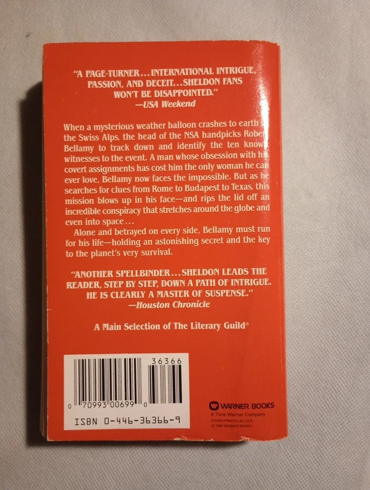 The Doomsday Conspiracy by Sidney Sheldon (1992 Paperback) Warner Books Foto 4 de 4