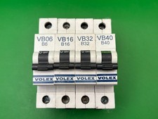 Volex MCB B6 6A VB06 B16 16A VB16 B20 20A VB20 B32 32A VB32 B40 40A VB40